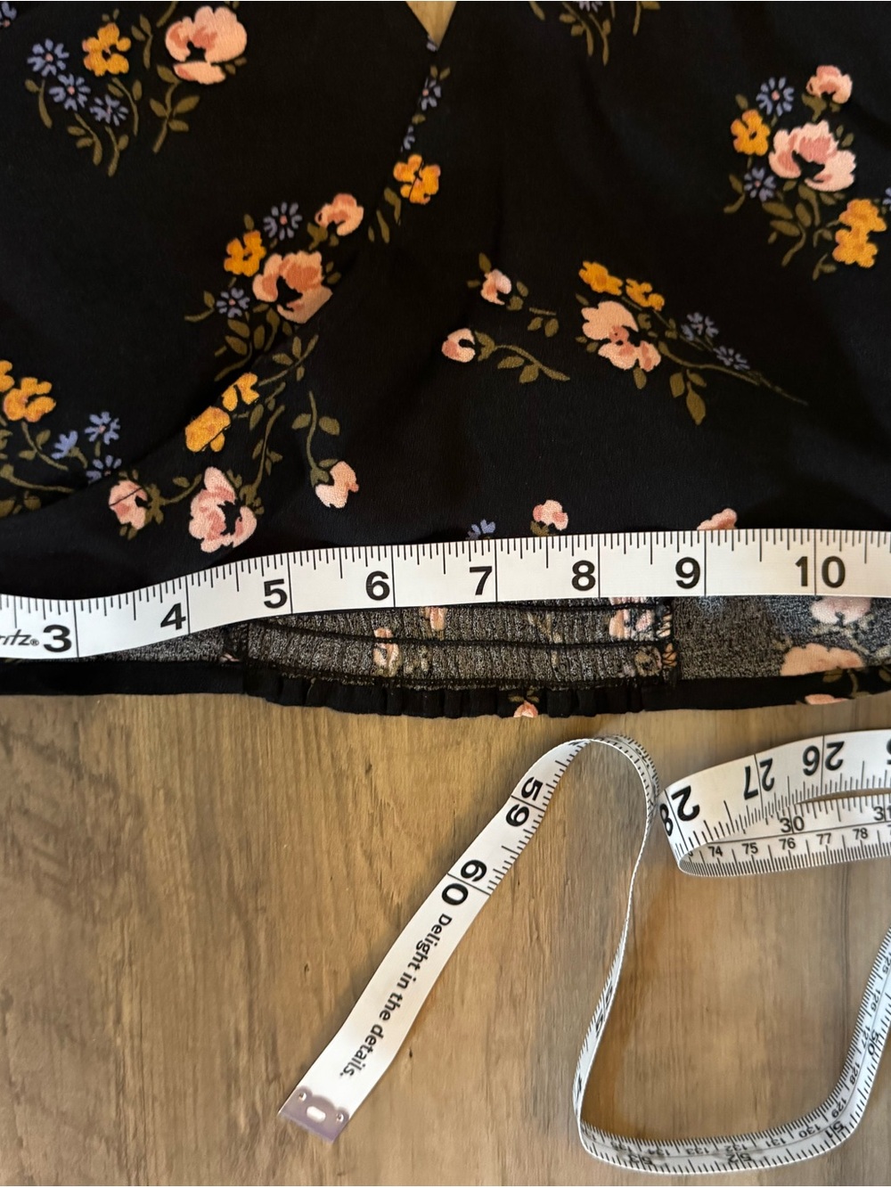Reformation Black Floral Halter Tie Crop Top - Picture 6 of 7